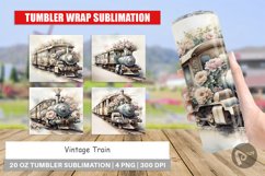 Tumbler Wrap Vintage Train Product Image 1