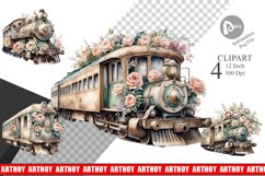 Vintage Train Clipart Product Image 1