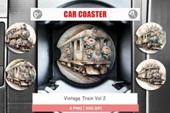 Car Coaster Vintage Train Product Image 1