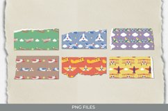 Vintage Travel Airplane Pattern Torn Paper Product Image 1