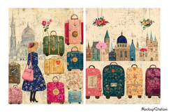Vintage Travel Junk Journal Pages on Old Paper | Victorian Product Image 3