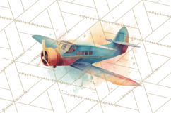 Vintage Travel Clipart, Watercolor Suitcase Clipart PNG Product Image 2