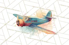 Vintage Travel Clipart, Watercolor Suitcase Clipart PNG Product Image 2