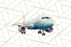 Vintage Travel Clipart, Watercolor Suitcase Clipart PNG Product Image 5