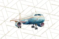 Vintage Travel Clipart, Watercolor Suitcase Clipart PNG Product Image 5