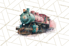 Vintage Travel Clipart, Watercolor Suitcase Clipart PNG Product Image 3