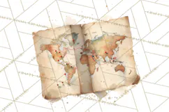 Vintage Travel Clipart, Watercolor Suitcase Clipart PNG Product Image 5