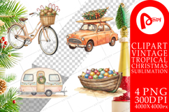 Tropical Christmas Vehicle Sublimation Product Image 1