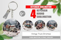 Keychain Vintage Truck Christmas Product Image 1