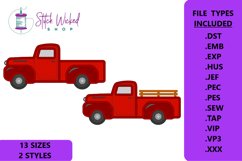 Vintage Truck Machine Embroidery Design 2 Styles 13 Sizes Product Image 1