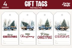 vintage truck gift tags