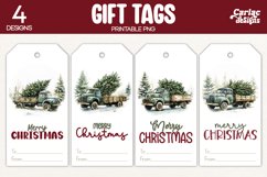 vintage truck gift tags