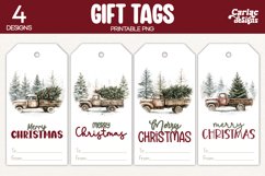vintage truck gift tags