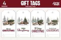 vintage truck gift tags