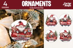 vintage truck ornament sublimation