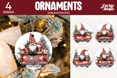 vintage truck ornament sublimation
