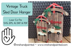Vintage Truck Welcome Sled Door Hangers Product Image 1