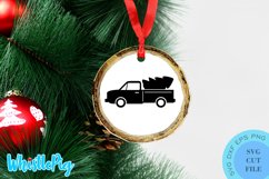 Vintage Truck Svg Christmas Ornament Svg Christmas Svg Product Image 1