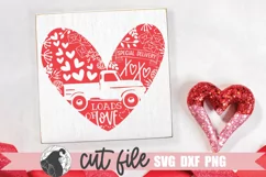 Retro Valentine SVG shown on a wood sign