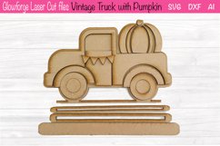 Vintage Truck with Pumpkin Shelf Sitter Laser Cut Glowforge Product Image 2