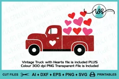 Vintage Truck with Valentine Hearts, Valentine SVG, Love SVG Product Image 13