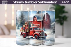 Vintage Farm Truck Tumbler | Christmas Tumbler Sublimation Product Image 1