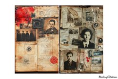 Vintage True Crime Junk Journal Horror Pages for Scrapbook Product Image 3