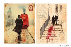 Vintage True Crime Junk Journal Horror Pages for Scrapbook Product Image 2