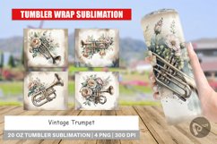 Tumbler Wrap Vintage Trumpet Product Image 1