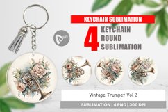 Keychain Vintage Trumpet Product Image 1