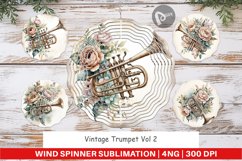 Wind Spinner Vintage Trumpet Product Image 1
