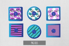 Vintage Turtle Pattern with Vintage Seamless Pattern Button Product Image 1