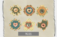 Vintage Turtle Pattern with Vintage Color Buttons Product Image 1