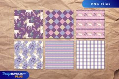 Vintage Unicorn and Floral Seamless Pattern Paper Pack Product Image 1