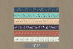 Vintage Unicorn and Floral Seamless Pattern Strips Product Image 1