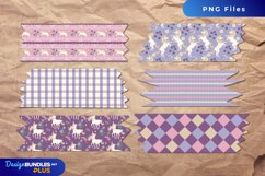 Vintage Unicorn and Floral Seamless Pattern Tape Product Image 1