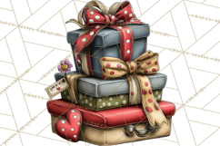 Vintage Valentine Gift Boxes Clipart PNG, Romantic Heart Product Image 4