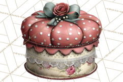 Vintage Valentine Gift Boxes Clipart PNG, Romantic Heart Product Image 5