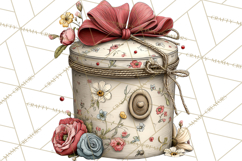 Vintage Valentine Gift Boxes Clipart PNG, Romantic Heart Product Image 4