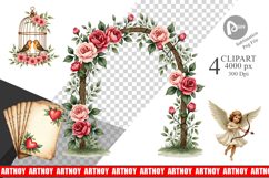 Vintage Valentine Ephemera Clipart Product Image 1