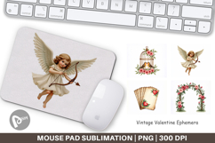 Vintage Valentine Ephemera Mouse Pad Product Image 1