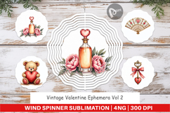 Vintage Valentine Ephemera Wind Spinner Product Image 1