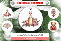 Vintage Valentine Ephemera Ornament Product Image 1