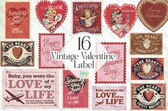Vintage Valentine Label Sublimation Product Image 1
