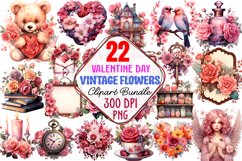 Vintage Valentines Day Flowers Clipart Bundle, Flowers Clipart, Flowers Sublimation, Valentines Day Flowers Clipart, Valentines Day Flowers Sublimation, Valentines Day Flowers Watercolor Clipart,  Valentine Flowers Clipart, Valentine Flowers Sublimation, 