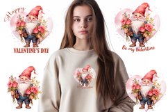 vintage valentines gnome with flowers happy valentines day Product Image 1