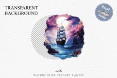 Vintage Victorian Wooden Ship Clipart Night Nautical PNG Art Watercolor Transparent wedding invitation shirt designs sublimation printable bloom architecture Antique Victorian wooden ship clipart, vintage nautical, 19th-century ship art, oceanic decor