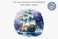 Vintage Victorian Wooden Ship Clipart Night Nautical PNG Art Watercolor Transparent wedding invitation shirt designs sublimation printable bloom architecture Antique Victorian wooden ship clipart, vintage nautical, 19th-century ship art, oceanic decor