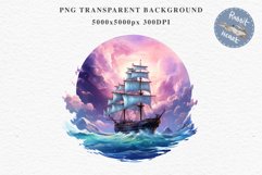 Vintage Victorian Wooden Ship Clipart Night Nautical PNG Art Watercolor Transparent wedding invitation shirt designs sublimation printable bloom architecture Antique Victorian wooden ship clipart, vintage nautical, 19th-century ship art, oceanic decor