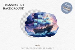 Vintage Victorian Wooden Ship Clipart Night Nautical PNG Art Watercolor Transparent wedding invitation shirt designs sublimation printable bloom architecture Antique Victorian wooden ship clipart, vintage nautical, 19th-century ship art, oceanic decor